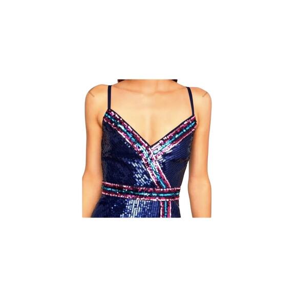 BCBGMAXAZRIA x Bloomingdale’s 
Rainbow Trim Sequin Cocktail Dress - size 8 NWT - Picture 6 of 10
